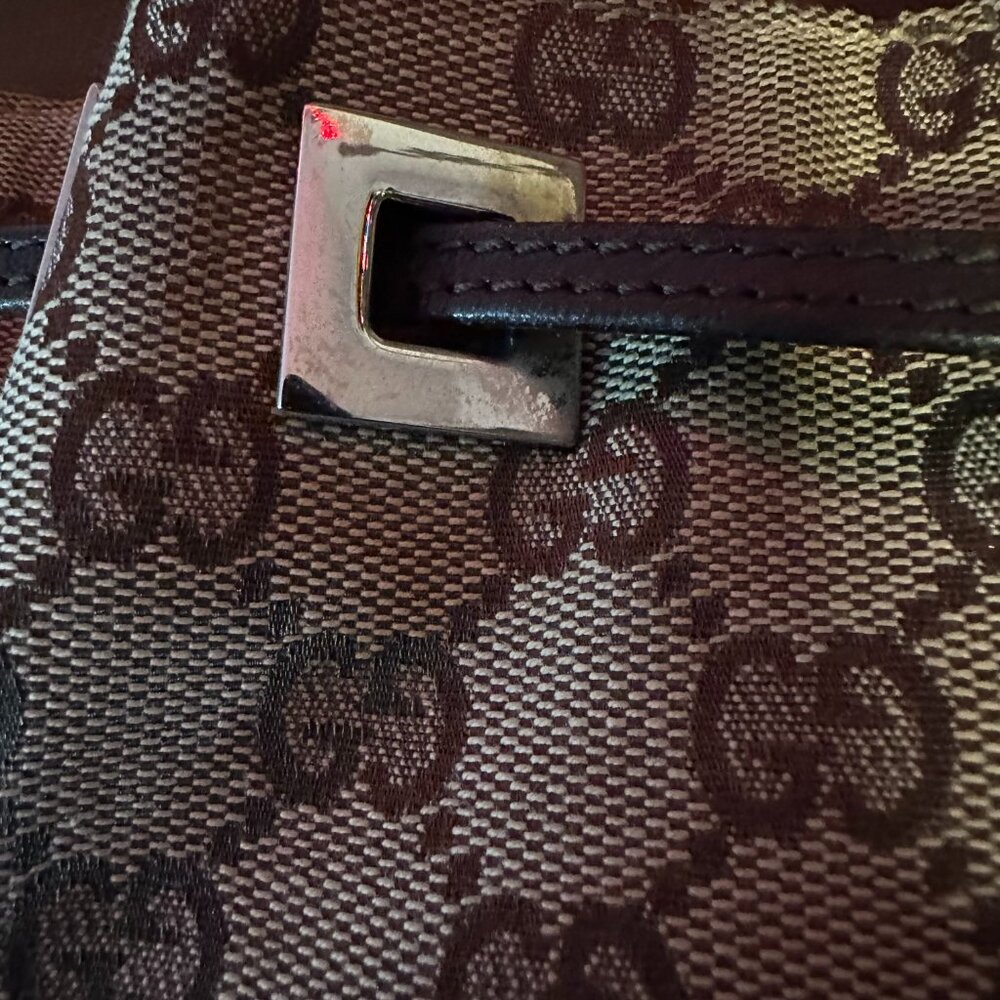 Gucci GG Pattern Rucksack Drawstring Backpack - Picture 7 of 16